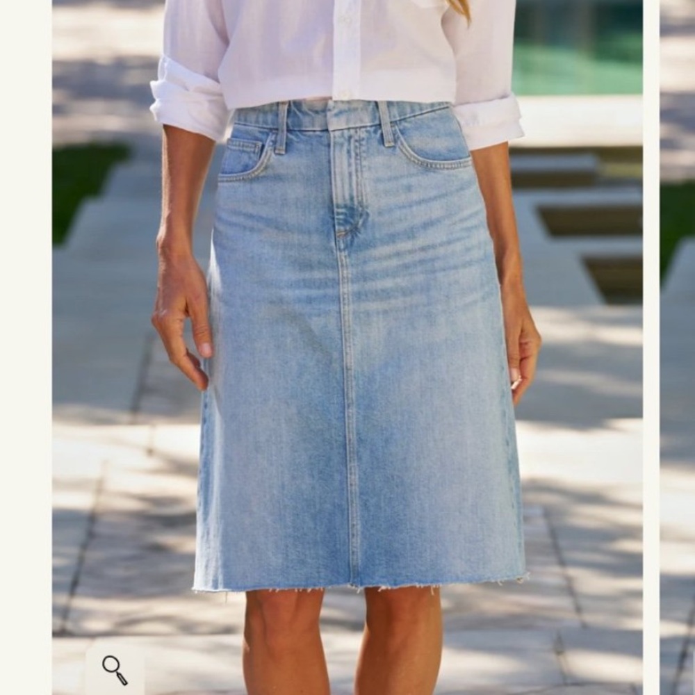 FRANK AND EILEEN Denim midi skirt